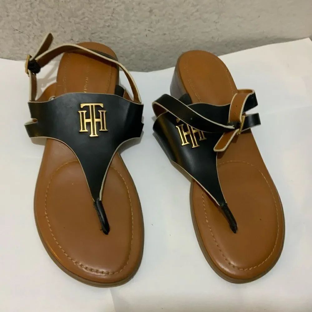 Tommy Hilfiger sling back Black sandals